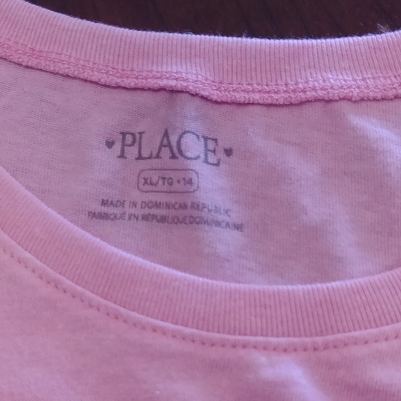 NWT, Size 14 XL/TG, Pink and multi color, short sleeve top - Picture 4 of 4